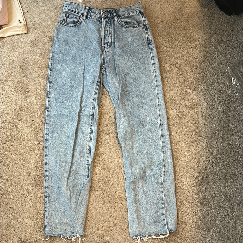 Pacsun High Rise Straight Leg Blue Jeans Size 24